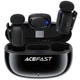 Петличний бездротовий мікрофон Acefast R2 Dual-mic Type-C Чорний - зображення 1