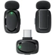 Петличний бездротовий мікрофон Acefast R2 Dual-mic Type-C Чорний - зображення 3