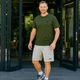 Мужской спортивный костюм Nike шорты и футболка, хаки/серый 4XL - изображение 1