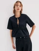 Блуза H&M Ж1125351 (12028330) колір чорний XXS - зображення 2