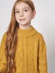 Детское вязаное платье для девочки Zippy 122-128 см (7-8 лет) Желтое - изображение 4