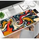 Игровой коврик для мыши Black Red 300×700×3 мм с жидким узором антискользящий гладкая поверхность - изображение 2