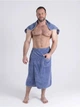 Кілт чоловічий для лазні універсальний 85х150 Синій (Д-novo-m-sauna-0054) - зображення 2