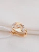 Золоті сережки «Сердечко» з фіанітами 212390-1с - изображение 3