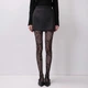 Колготки в сетку с цветочным узором One Size Черные - изображение 3