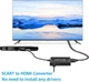 Конвертер SCART в HDMI 1080P з кабелем, адаптер для ТВ і приставок - зображення 7