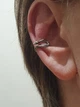 Серебряная серьга-каффа на хеликс Змея. 9132782 - изображение 1