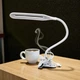 Настольная светодиодная лампа на зажиме XSD 206 USB 12357 White гибкая 24 LED 5500K - изображение 1