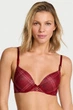 Комплект белья: бюстгальтер push-up и трусики стринг Victoria's Secret 75A/S Красный (143756) - изображение 2