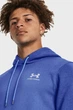 Чоловіче синє худі UA Essential Flc Novelty HD Under Armour S 1381214-400 - изображение 4