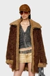 Жіноча коричнева шуба W-BECCA Diesel 40 A10774 0KJAB - изображение 4