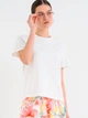 Футболка бавовняна жіноча Vero Moda 10343532 M Snow White/Cafe Italio (5715829189069) - зображення 5