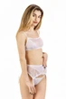 Комплект женский кружевной топ, стринги и пояс для чулков Felisiya Lingerie Белый 2009+221-305-001/599в S; S - изображение 5