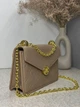 Жіноча шкіряна сумка-гаманець LOUIS VUITTON Rosy Wallet On Chain Empreinte бежева - зображення 3