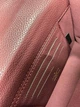 Жіноча шкіряна сумка-гаманець LOUIS VUITTON Rosy Wallet On Chain Empreinte бордова - зображення 7