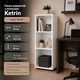 Стелаж для книг і зберігання Kontinent Ketrin 42х42,5х90 см 3 відкриті полиці Дуб сонома - зображення 7