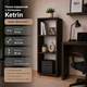 Стелаж для книг і зберігання Kontinent Ketrin 42х42,5х90 см 3 відкриті полиці Дуб сонома - зображення 6