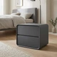 Приліжкова тумба RIAS P328 з двома ящиками 40x40x47 см Dark Grey (3_08158) - зображення 6