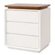 Прикроватная тумбочка RIAS BC128 с тремя ящиками 50 см White (3_08154) - изображение 1