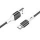 Кабель BOROFONE BX79 USB to Type-C 3A, 1m, silicone, silicone connectors, Black - изображение 1