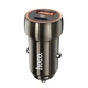 Автомобільний зарядний пристрій HOCO Z46A Blue whale PD20W+QC3.0 car charger Metal Gray - изображение 1