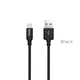 Кабель HOCO X14 USB to Micro 2A, 2m, nylon, aluminum connectors, Black - зображення 1