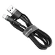 Кабель Baseus Cafule Cable USB For Lightning 2.4A 0.5m Gray+Black - изображение 1