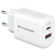 Зарядний пристрій Armorstandart 1xUSB-C + 1xUSB 20W GaN white (ARM89531) - зображення 3