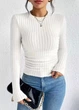 Лонгслив женский в рельефный широкий рубчик G&N Молочный 20386 2XL (укр 50-52) - изображение 2