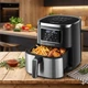 Аэрофритюрница Sokany SK 10052 1700W Аэрогриль безмасляная мультипечь для приготовления без масла 7 л с сенсорным управлением - изображение 1