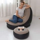 Надувное садовое кресло с пуфиком Air Sofa Comfort zd-33223, велюр, 76*130 см - изображение 6