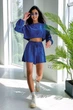 Жіночий літній костюм з котону вільного крою блуза та шорти Seventeen L-XL Синій (2000000166780) - изображение 7