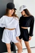Жіночий літній костюм з котону вільного крою блуза та шорти Seventeen S-M Чорний (2000000166735) - изображение 3