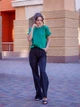 Черные женские брюки в полоску FashionYouWant S черный 43450198 - изображение 3