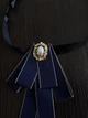 Елегантна брошка-бант із перлиною Honey Fashion Accessories синій (30к056) - изображение 4
