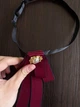 Елегантна брошка-бант із перлиною Honey Fashion Accessories бордовий (30к056) - изображение 3