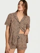 Піжама (Сорочка + шорти) Victoria's Secret SoSoft™ Modal Short Pajama Set S Леопард (27178881) - изображение 1