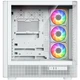 Корпус Modecom VOLCANO AQ500 ARGB MIDI Tower із LCD дисплеєм 6.2” 4x120mm без БЖ White (MC-A-AQ500-4FA-W) - зображення 4