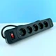 Подовжувач мережевий UA Power F25U 5 розеток 3 USB Type-C 4 м Black - зображення 3