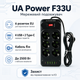 Подовжувач мережевий UA Power F33U 6 розеток 4 USB 2 Type-C 6 м Black - зображення 2