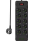 Подовжувач мережевий UA Power F35U, 10 розеток, 4USB, 2Type-C, 4 м, чорний - зображення 1