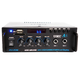 Підсилювач звуку UKC А5 USB, SD CARD, FM, AUX, 2CH - зображення 3