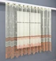 Короткий тюль-сетка высотой 1,6 м., коллекция "Juli". Цвет: молочный с оранжевым. Код 2059т - изображение 2