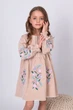 Сукня-вишиванка для дівчинки Mevis 5762 світло-коричневого кольору розмір 104 - зображення 3