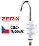 Кран на кухню с подогревом воды Zerix электрический проточный водонагреватель для кухни и умывальника (3073) - изображение 2