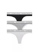 Комплект з 3 котонових трусиків-стрінгів Victoria's Secret 3-Pack Logo Cotton Thong Panties M мікс кольорів 27252341 - изображение 1
