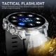 Смарт-годинник військовий EIGIIS з LED ліхтариком, Bluetooth виклики, 600 мАг батарея, 100+ спорт режимів, контроль здоров’я - зображення 4