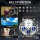 Смарт-годинник військовий EIGIIS з LED ліхтариком, Bluetooth виклики, 600 мАг батарея, 100+ спорт режимів, контроль здоров’я - зображення 5