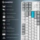 Игровая клавиатура беспроводная GamePro Asgard Ragnar MK285WH Bluetooth и 2.4G, USB, механическая Super Red Switch, RGB подсветка, белая - изображение 8