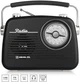Портативний радіоприймач Real-El X-540 Black-Yellow, FM/AM/SW, Bluetooth, USB/microSD, акумулятор/мережа/батарейки D/LR-20, пластиковий корпус, телескопічна антена, вихід на навушники, 3 Вт - зображення 10
